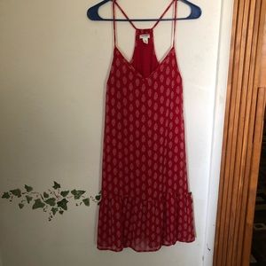 Red Summer Dress Medium Old Navy